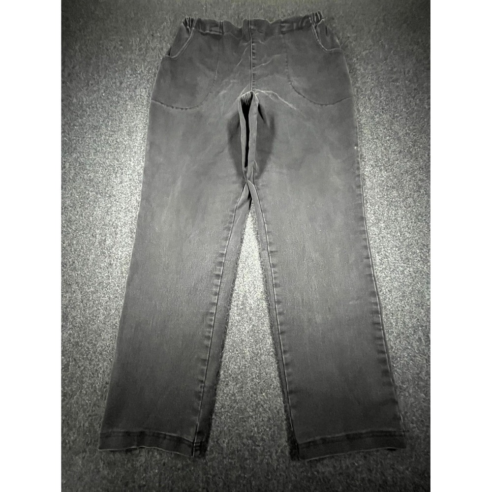 Vintage Croft & Barrow Pants Womens XL Black Straight Leg Pull On Elastic Waist